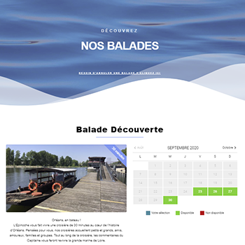 Site web Balade en Bateau